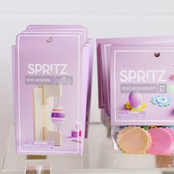 Easter Lot of Spr!tz Wooden Egg Holders Decorating Foam Egg Holders Qty 4 Each - Picture 2 of 7